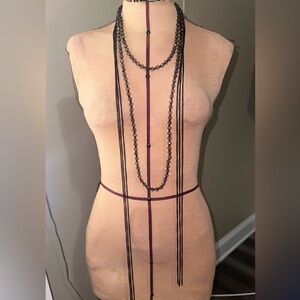 mark. Elegant Black Multi-Strand Necklace